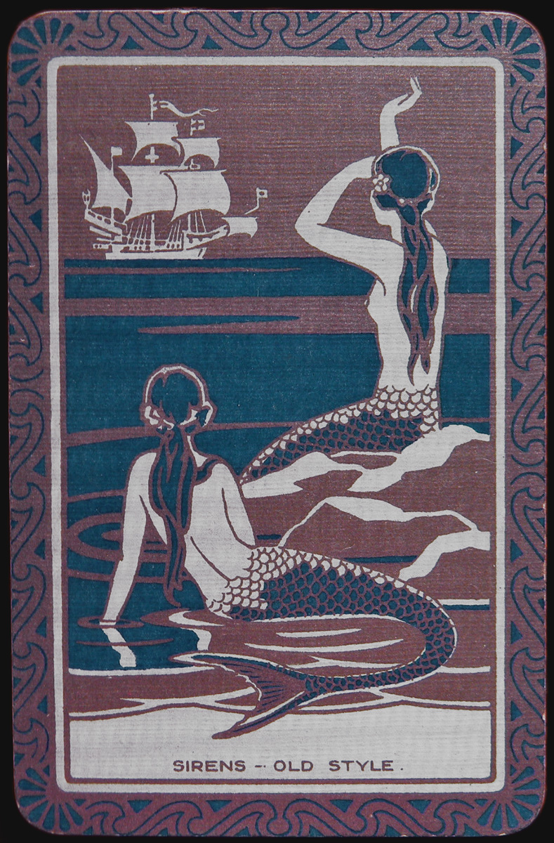 Sirens old style playing card
