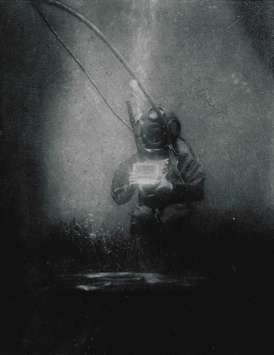 The first ever underwater photograph, c. 1899.